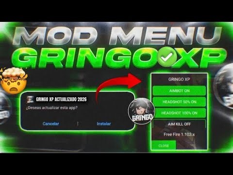 🤯NUEVOOO GRINGO XP ACTUALIZADO HACK MOD MENU ACTUALIZADO LINK DIRECTO MEDIAFIRE😱PARA FREE FIRE 2026🤩
