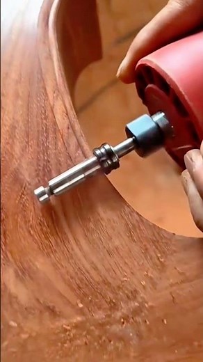 Sanding smooth wooden surface using precision rotary tool