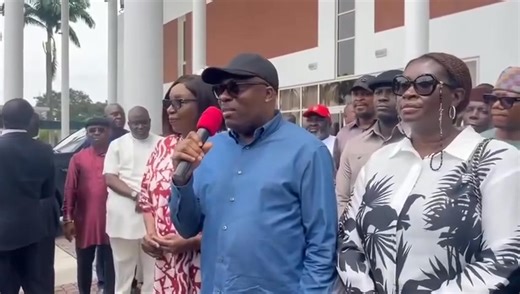 Governor Siminalayi Fubara addressed Rivers people thanking them for their patience and resilience during the emergency rule, saying, "We are back to rebuild and to move forward". | Unity Radio FM/TV Jos