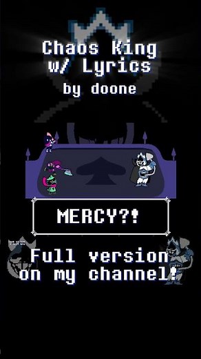 Chaos King w/ LYRICS by doone | Deltarune LYRICAL SHORT | #undertale #deltaruneost