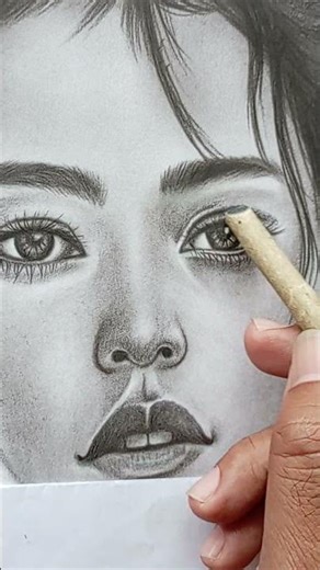 How to Draw Face ✏️ #shorts #pencilportrsit #sketch #portraitart