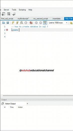 how to create database in sql