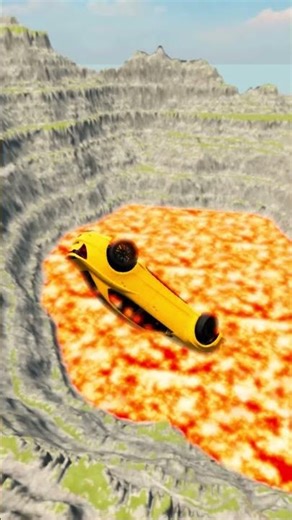 Cars vs Giant Lava Pit – BeamNG.drive 06 #beamng #shorts #beamngdrive #automobile #usa #car #india