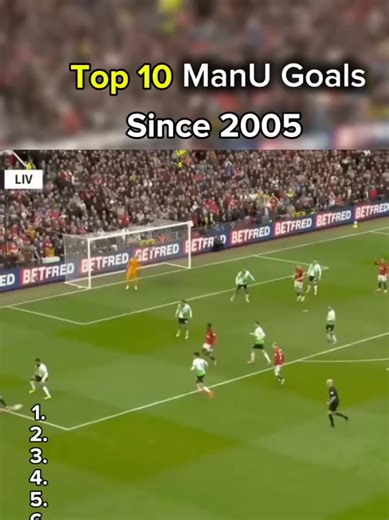 Part 1 - Top Manu goals since 2005