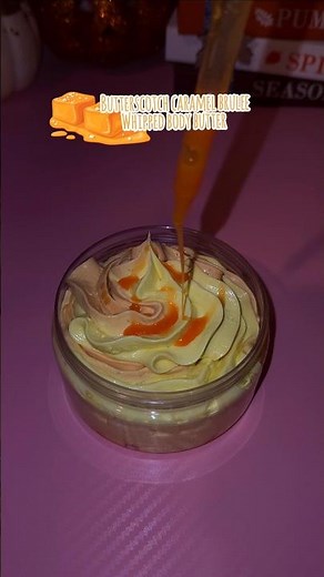 🍯✨Butterscotch caramel brulee body butter topped with a touch of faux caramel drizzle!