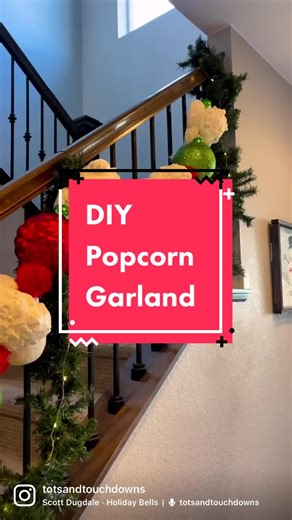 Easy DIY Christmas Popcorn Garland Tutorial