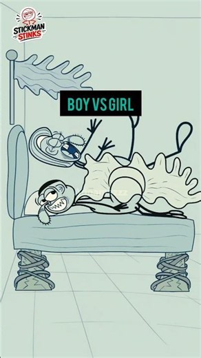 Boy Vs Girl fart compitition |stickman stinks loudly| #shorts #stickman