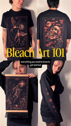 Bleach painting on fabric: beginner bleach art tips