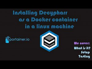 Running Decypharr in a linux machine using Portainer [Video Request]