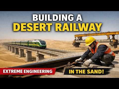 China’s Desert Split: Constructing a 2700km Elevated Railway Through Mongolia