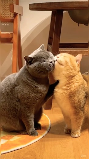 The Cutest Cat Kisses You'll Ever See! 😻 #shorts #kiss #cat #love #relationship