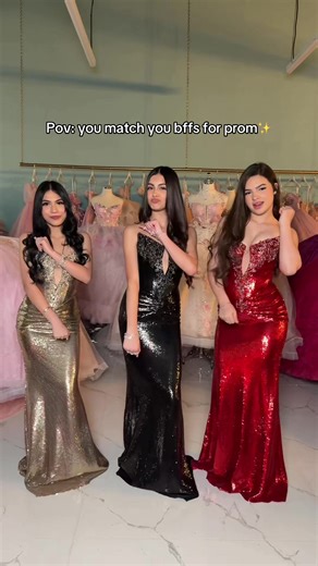 Matching prom dresses with your besties will always be a good idea✨ @Ladivine by CD #prom #promdress #promdresses #promnight #prom2026