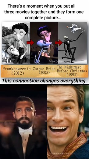 MexoSus on Instagram: "What if Frankenweenie, Corpse Bride, and The Nightmare Before Christmas were actually one connected story? This theory will change how you see these movies forever… 👀✨ 🔥 TOP HASHTAGS #moviefacts #movietheory #timBurton #shorts #viralshorts2025 #animationfacts #cartoonfacts"