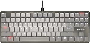 Cherry KC 500 MX LP Mechanical Low Profile Keyboard | Slim Design | White Lighting | PBT Key caps New MX LP 2.0 Switches (Gray, TKL)