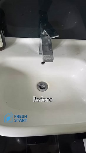 How to clean a bathroom sink ✨ #cleaner #solocleaner #freshstart #poolebusiness #home #domestic #deepclean #monthlymaintenance #ownboss #smallbusiness #family #busy #coast | Fresh Start | Facebook