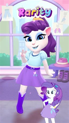 RARITY dress up cute or not? 👗🎀 #rarity #raritycosplay #raritydressup #raritypony