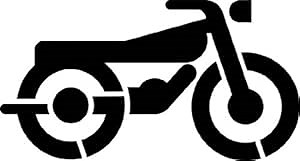 Motorcycle Parking Symbol Stencil | Parking Lot Stencils | 24 inch | Paint Stencil for Pavement and Wall Signs