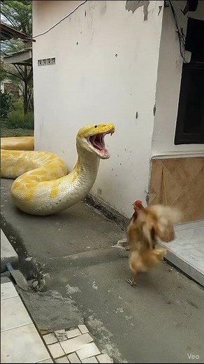 🐍 Giant Python vs Brave Chicken – You Won’t Believe What Happens Next! 😱#wildlife #animals #shorts