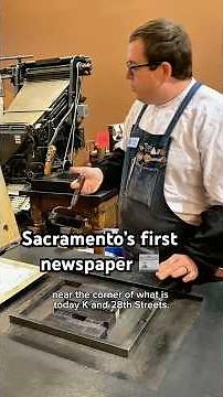 Printing the name of Sacramento’s first newspaper published on April 28, 1849