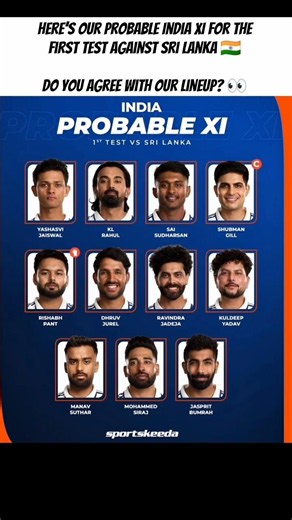 Here’s our probable India XI for the first Test against Sri Lanka 🇮🇳Do you agree with our lineup? 👀