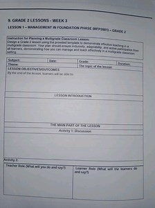 Design a Grade 2 lesson using the provided template to demonstr... | Filo