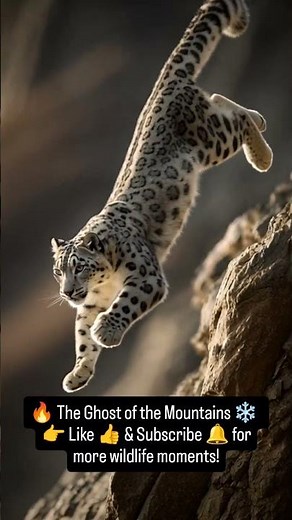 Fearless Snow Leopard Jump — Nature’s Perfect Predator ❄️🐆