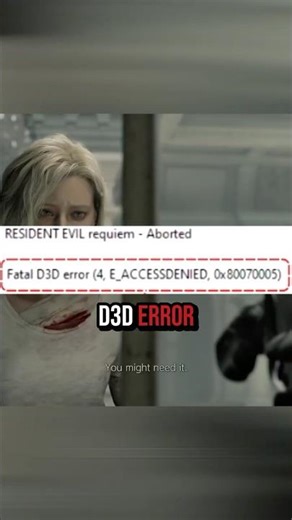 Fix Your D3D Error Right Now #ResidentEvil #Gaming #RE9