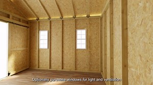 Best Barns Backyard Basecamp 12 ft. x 12 ft. Wood Shed Kit with Space-Saving Sliding Doors BBASSD12