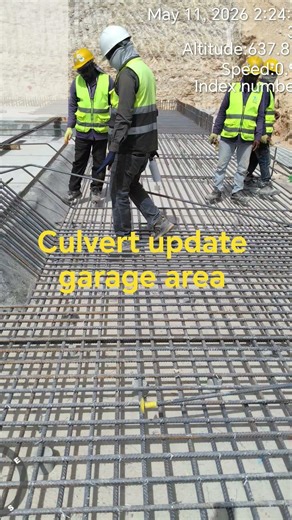culvert update garage foundation and columns bottom rebar installation #foundation #constructionsite