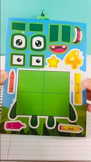 NUMBERBLOCKS! DIY Make a Face Stickers with Four 🌈4️⃣