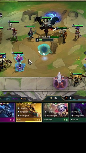 AZİR 3 STAR 1V9 #tft #shorts