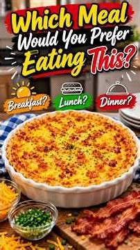 You Can Eat This Bacon & Cheese Quiche ANYTIME! 🥓 Breakfast, Lunch, or Dinner? #BaconAndCheeseQuiche
