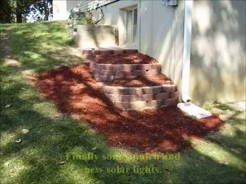 Building a Terraced Retaining Wall and Laying Brick Pavers