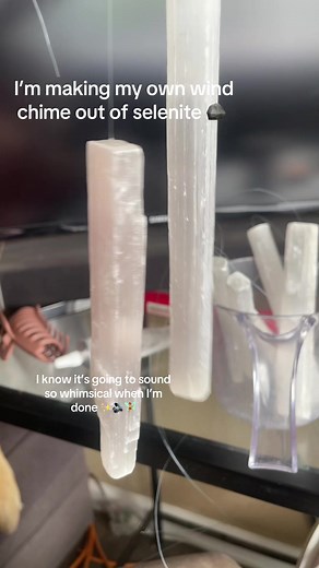 DIY Wind Chime with Selenite Crystals