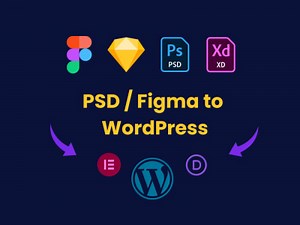 A figma or psd to wordpress website