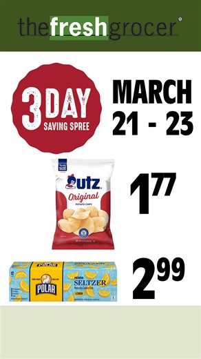 Join us for our 3-Day Sale! Get your favorite snacks & drinks at...