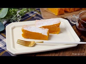 【レンジで作る濃厚かぼちゃケーキ】オーブンいらずの簡単おやつ！混ぜてレンジで加熱するだけ♪｜macaroni（マカロニ）