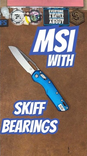 Microtech MSI with Skiff Bearings #microtechknives #skiffbearings #knifemods #youtubeshorts #newpost