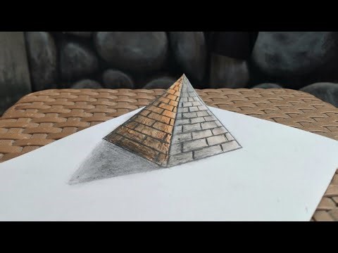 how to draw a 3d pyramid
