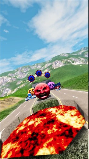 Big & Small Moon Monster Cars vs Giant Unfinished Road – BeamNG.drive #carcrashes #beamngexperiments