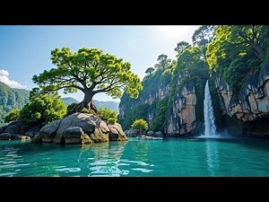 Heaven on Earth 🌍 Stunning Waterfall & Blue Water Landscape