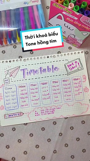 Vẽ Thời Khóa Biểu Đẹp Đơn Giản | Hướng Dẫn Trang Trí Thời Khóa Biểu