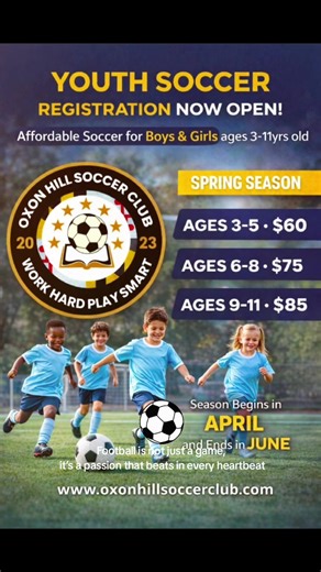 Spring Soccer Registration for Boys and Girls