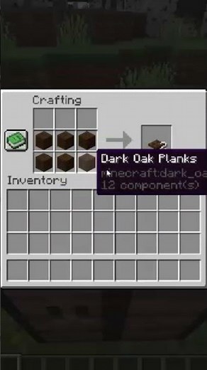 How to craft Dark oak trapdoor In Minecraft #minecraft