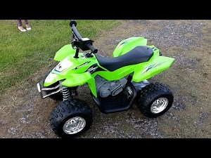Kawasaki Quad Bike Kids Ride On Walkaround | 12V Power Wheels Park Playtime Review Demonstration