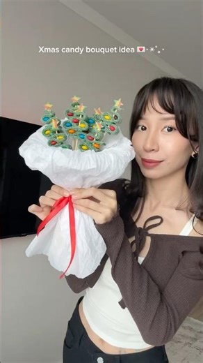 Festive DIY: Christmas Candy Tree & Bouquet Tutorial! 🍭✨ #diy #christmasgifts #christmastree