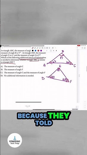 Digital SAT MATH: Knowing Triangle Proofs Get You Easy Points