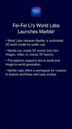 Fei-Fei Li's World Labs Launches Marble!