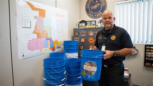 Las Vegas fire departments enlist bucket brigade to help with firework safety