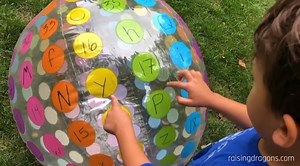 Beach Ball ABC Learning Activity * ages 3-6 ⋆ Raising Dragons